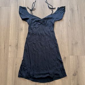 Navy blue, off the shoulder Express dress